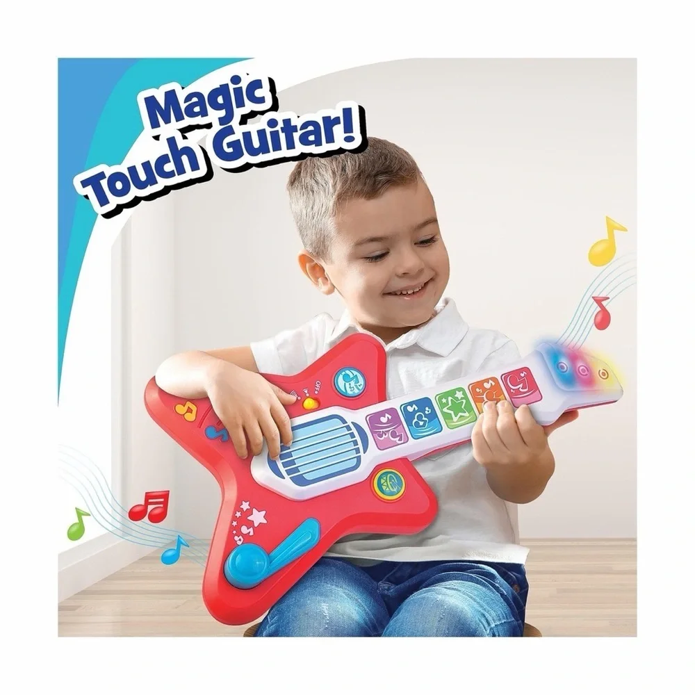 New Magic Touch Guitar, Infant Toddler Light Up Music Toy with Volume Control